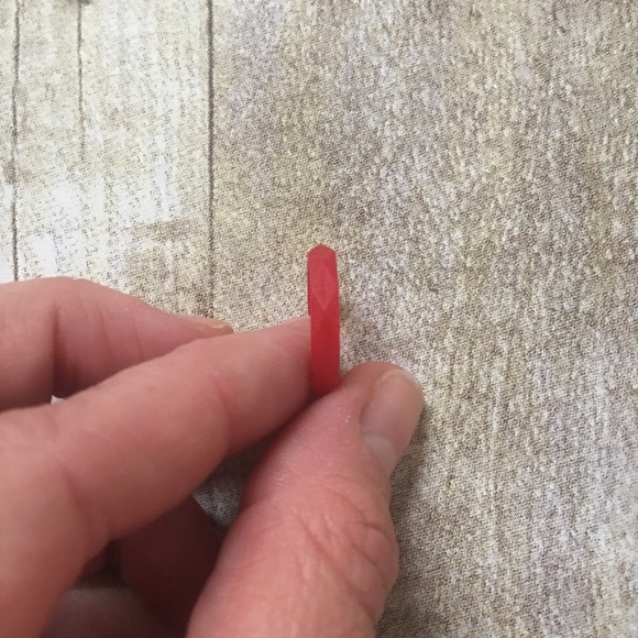 QALO Red Geo Stackable Ring - Picture 2 of 4